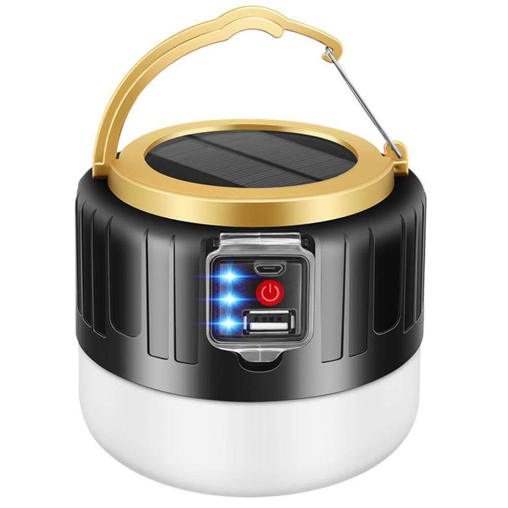 Hjemix | Værbestandig Solcelleoppladbar Camping LED Lampe