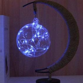 Hjemix | Rayvia Lunar Lampe - Halvmåne LED Lys med Glasskuppel for Koselig Atmosfære