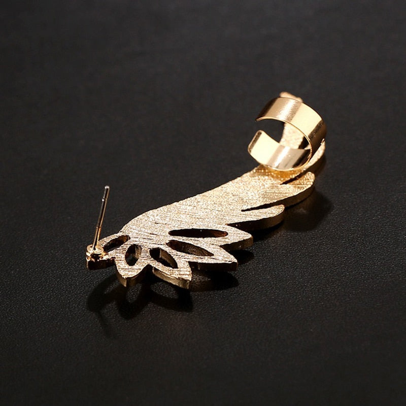 Hjemix | Fashion Alloy Feather Øreklipp Clip on Øredobber