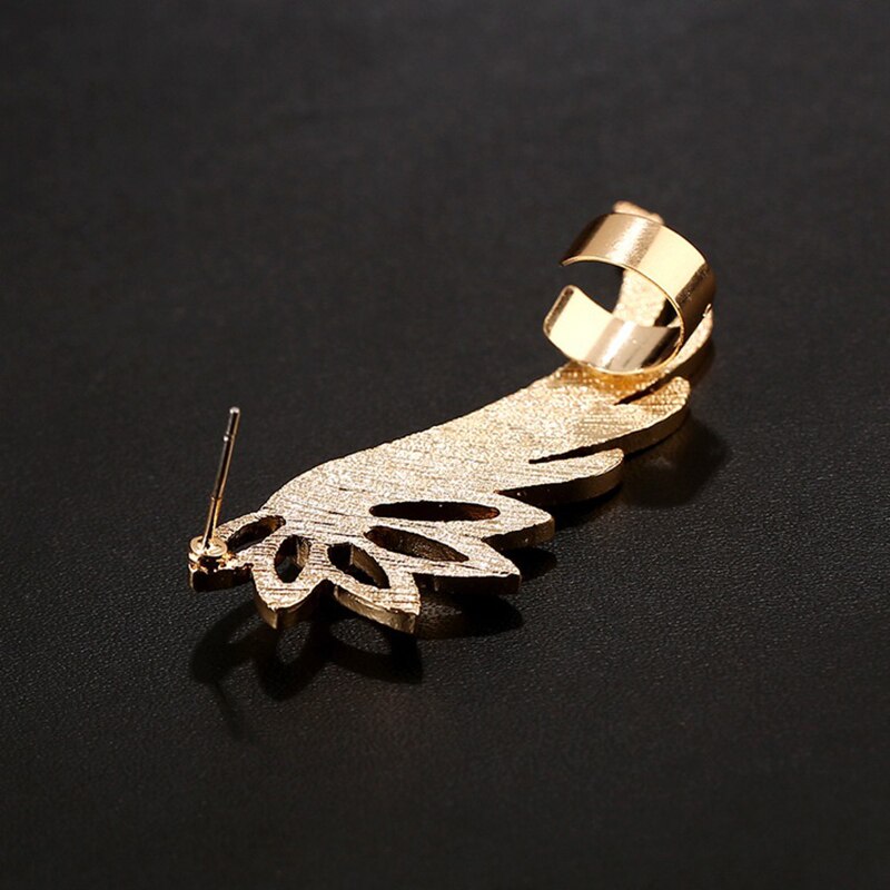 Hjemix | Fashion Alloy Feather Øreklipp Clip on Øredobber