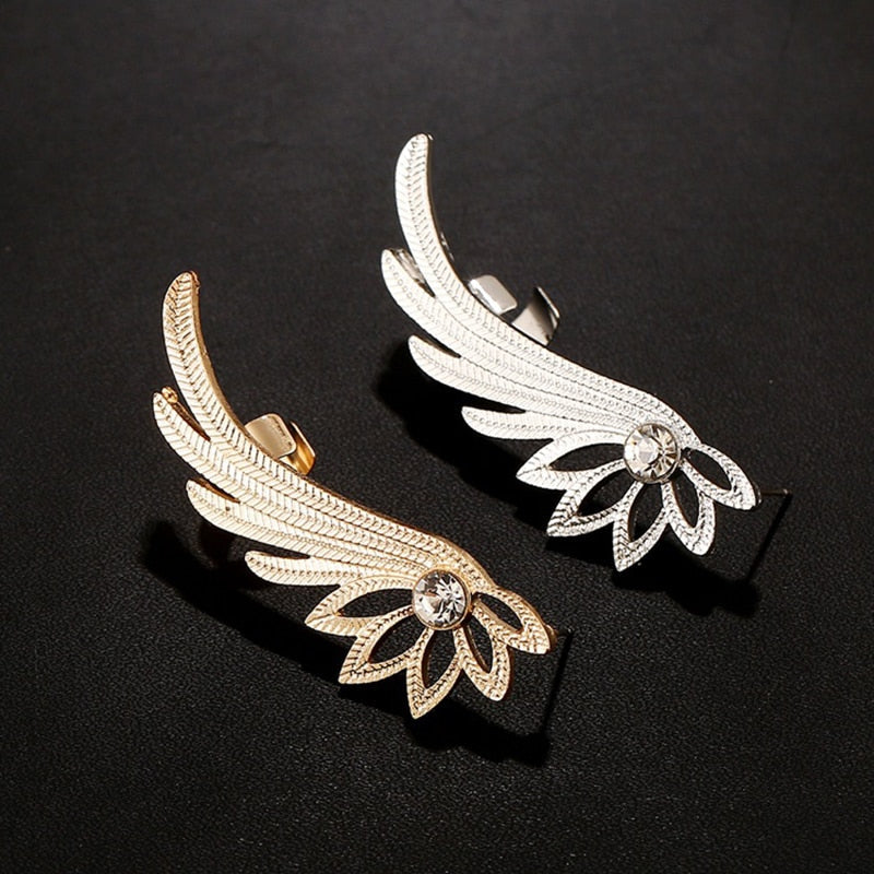 Hjemix | Fashion Alloy Feather Øreklipp Clip on Øredobber