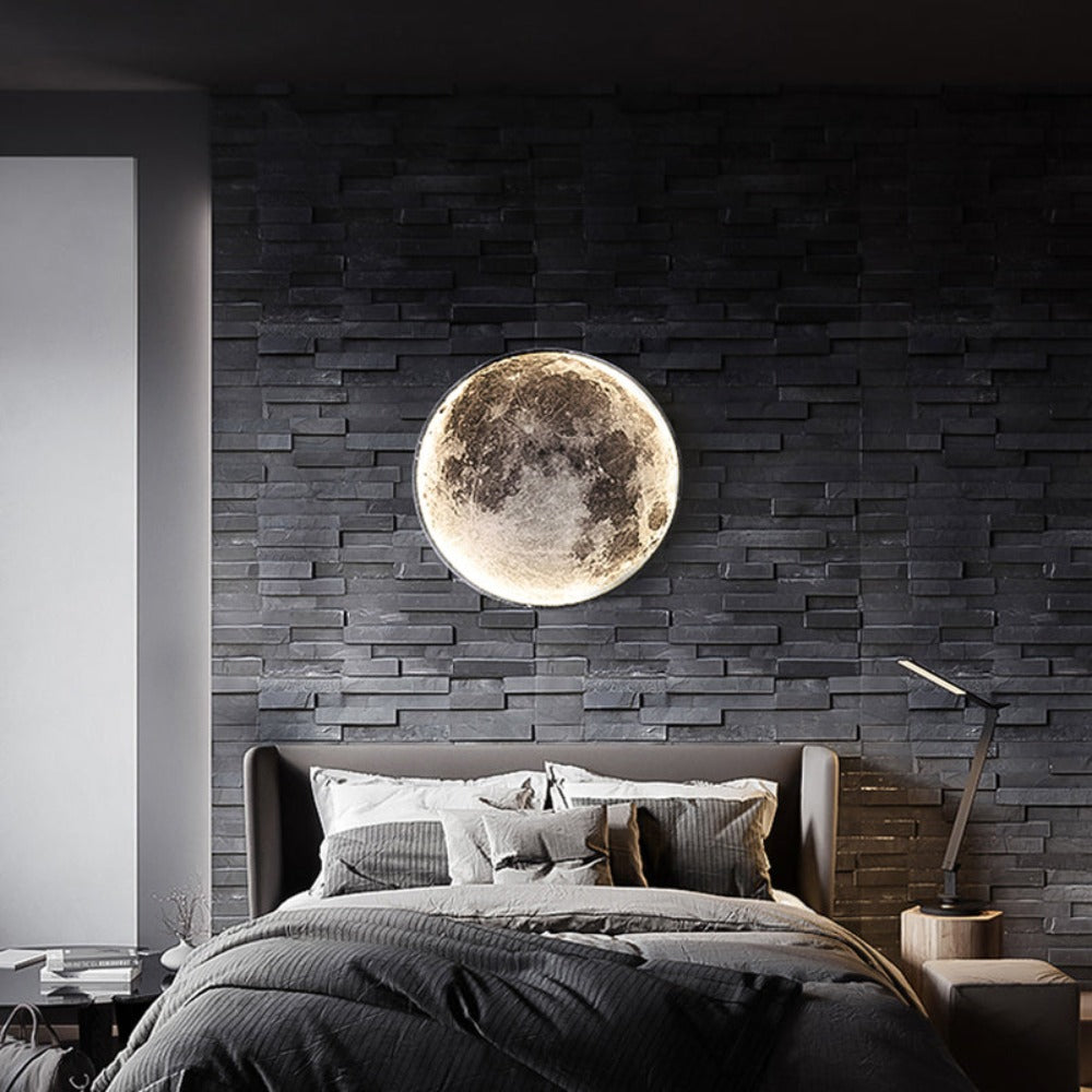 Hjemix | 3D LED Måne eller Jord Tak- eller Vegglampe (3 Stiler) 24CM-80CM