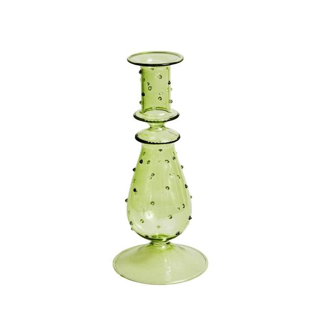 Hjemix | GlowCharm Pastel Glass Candle Holder | decorative candle holders | elegant table decor