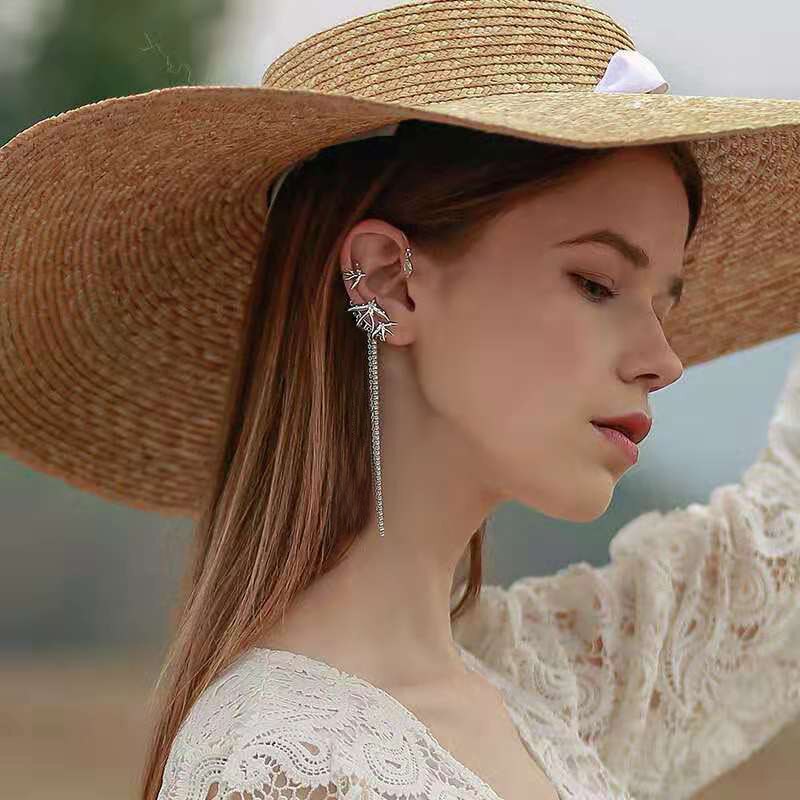 Hjemix | Dyredyr Fugl Frynse Kvinner Øredobber Klips Øre Cuff