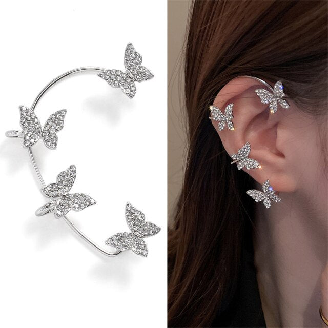 Hjemix | Dyredyr Fugl Frynse Kvinner Øredobber Klips Øre Cuff