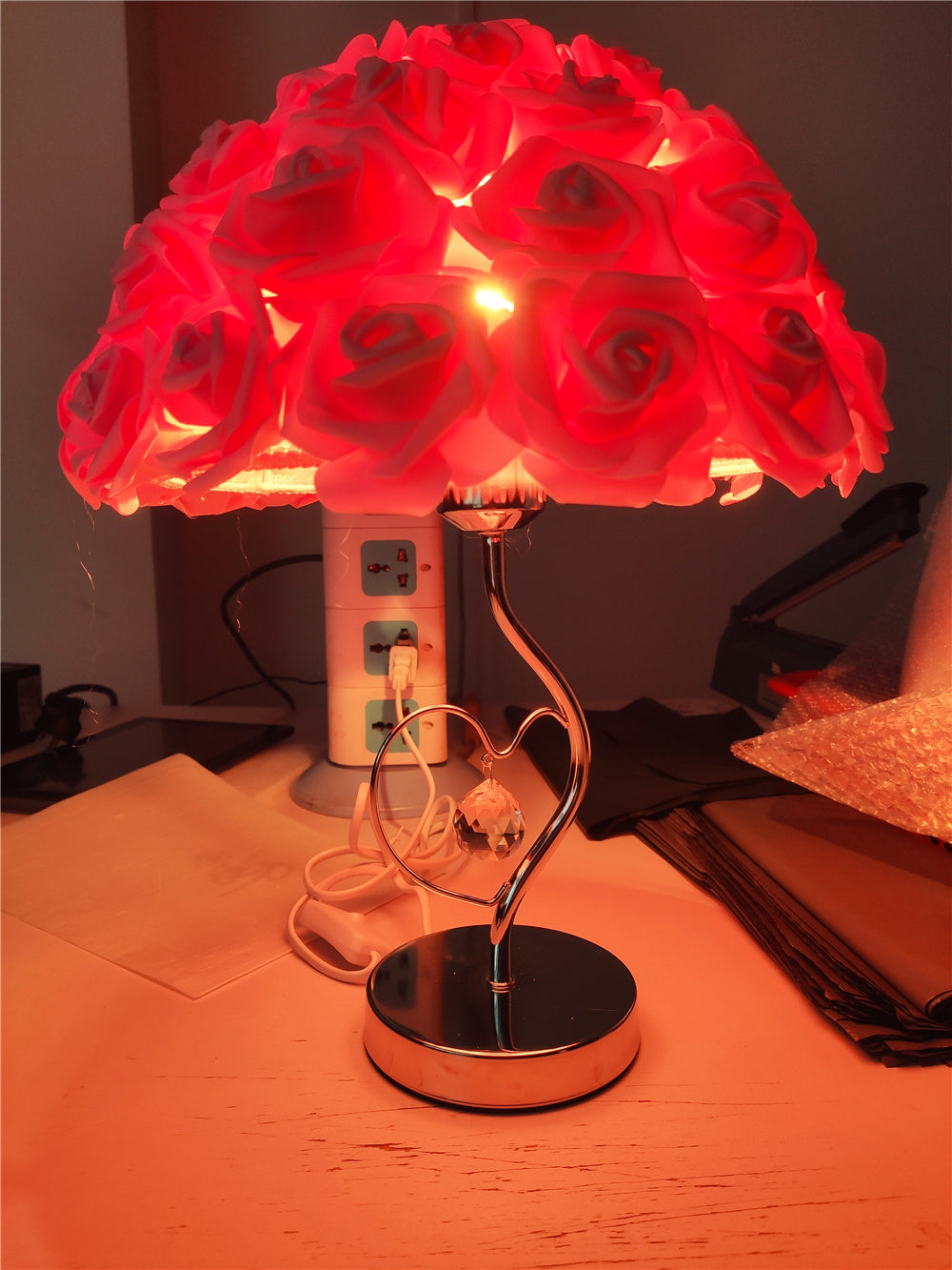 Hjemix | Rose Blossom Nattbord Lampe