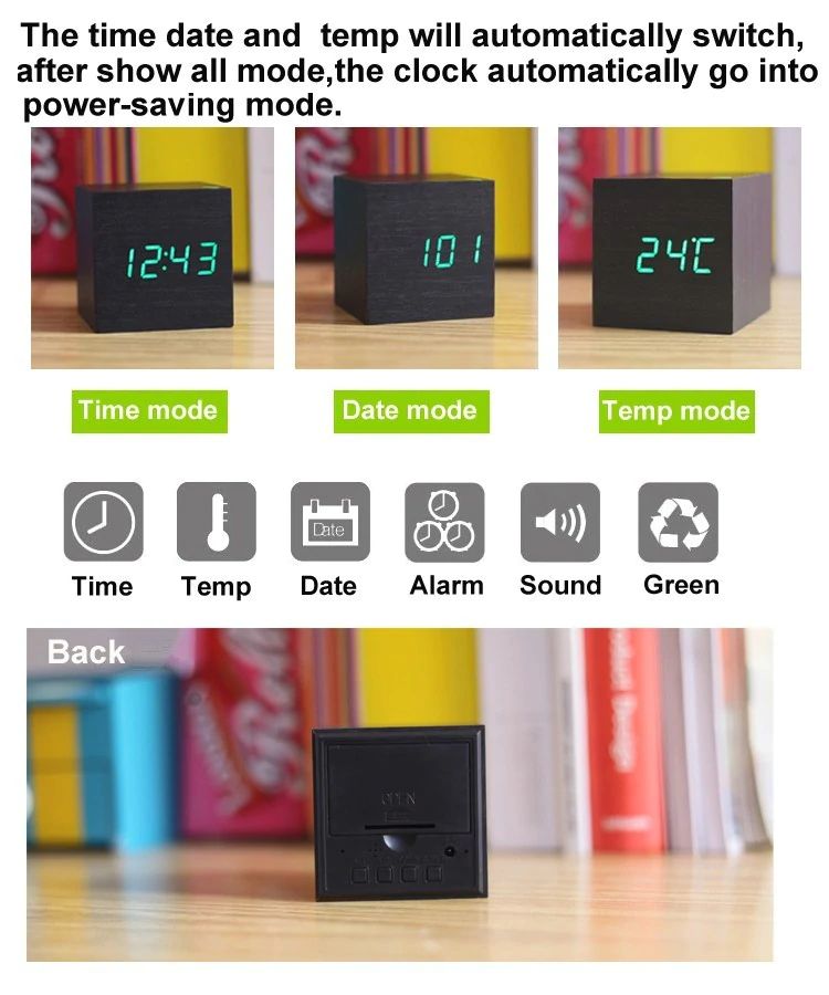 Hjemix | CUBE DIGITAL BORDKLOKKE