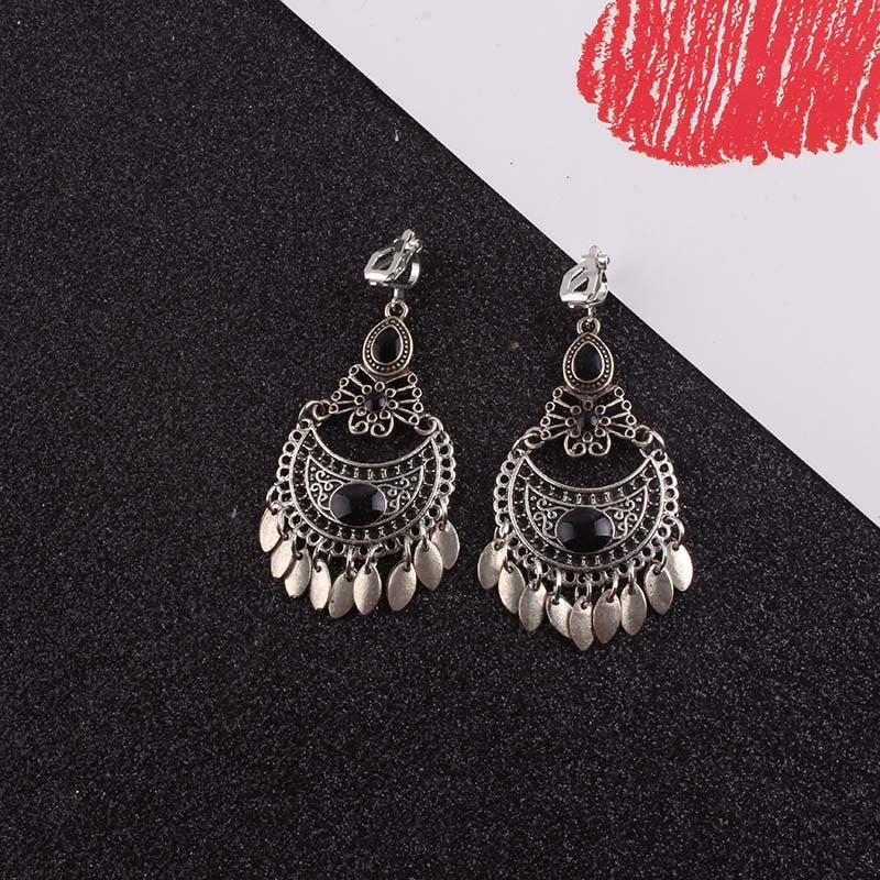 Hjemix | 5 fargede dusk vintage clips øreringer uten piercing