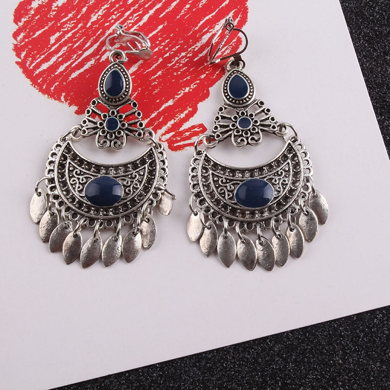Hjemix | 5 fargede dusk vintage clips øreringer uten piercing