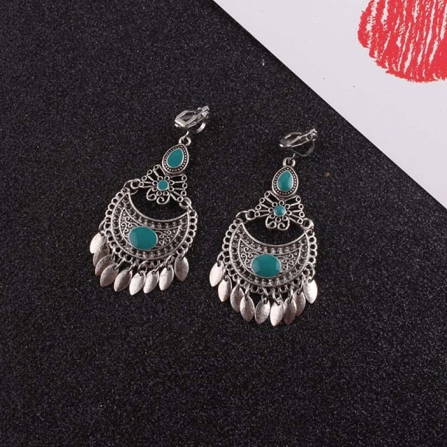 Hjemix | 5 fargede dusk vintage clips øreringer uten piercing