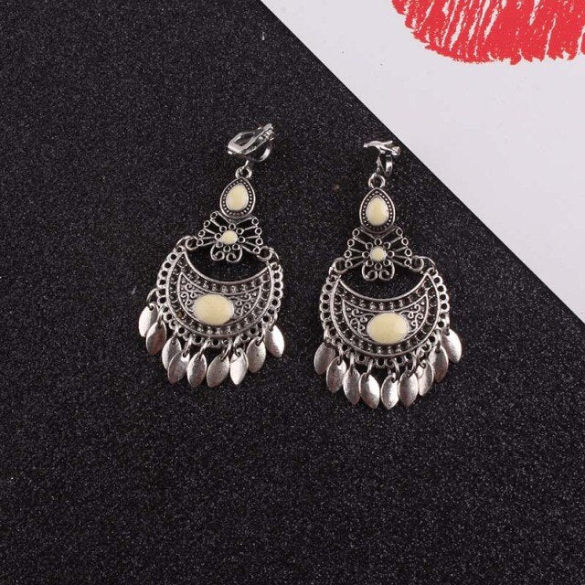 Hjemix | 5 fargede dusk vintage clips øreringer uten piercing