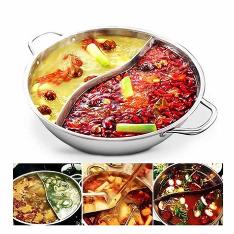 Hjemix | Hot Pot Twin Split Rustfritt Stål Panne