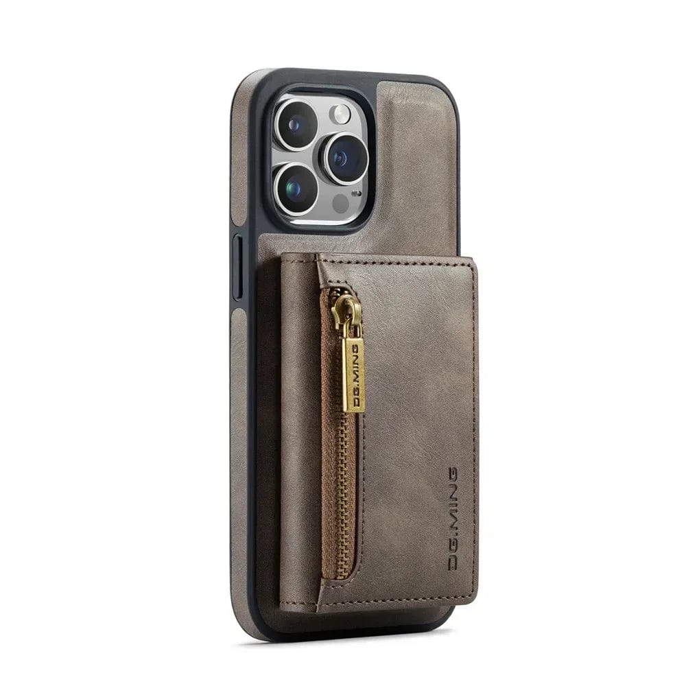 Hjemix | RFID iPhone Lommebok | Avtakbar Magnetisk Lær Bilmontering Støtsikkert Etui