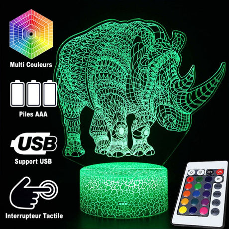 Hjemix | 3D Lampe Nesehorn Majestet