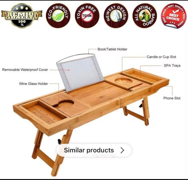 Hjemix | Utvidbar bambus badekarcaddy