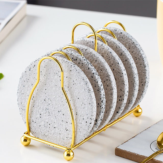 Hjemix | Marmorerte Keramiske Underlag med Stativ