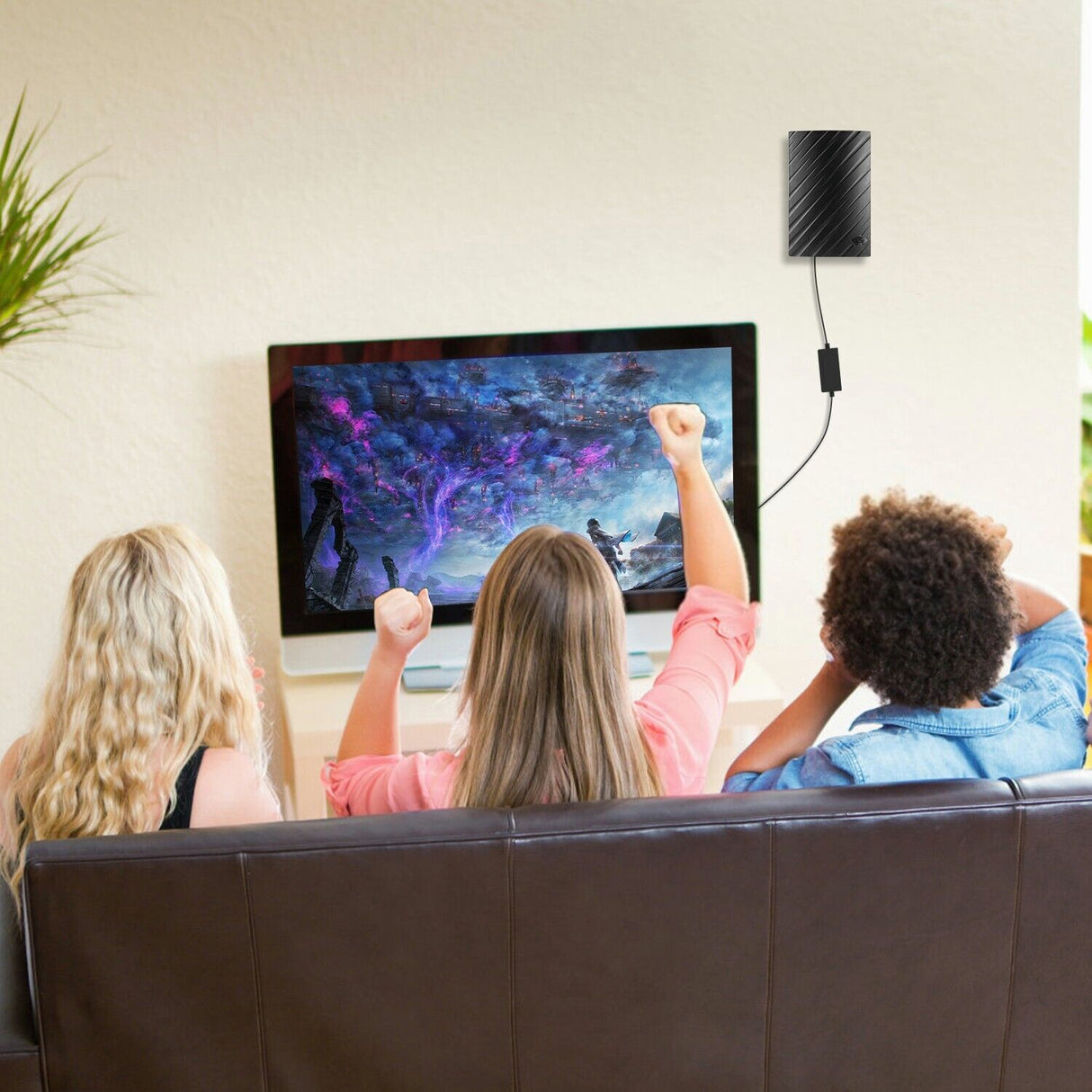 Hjemix | HDTV 4K Digitalantenne for innendørs bruk | Stort rekkevidde 600 miles