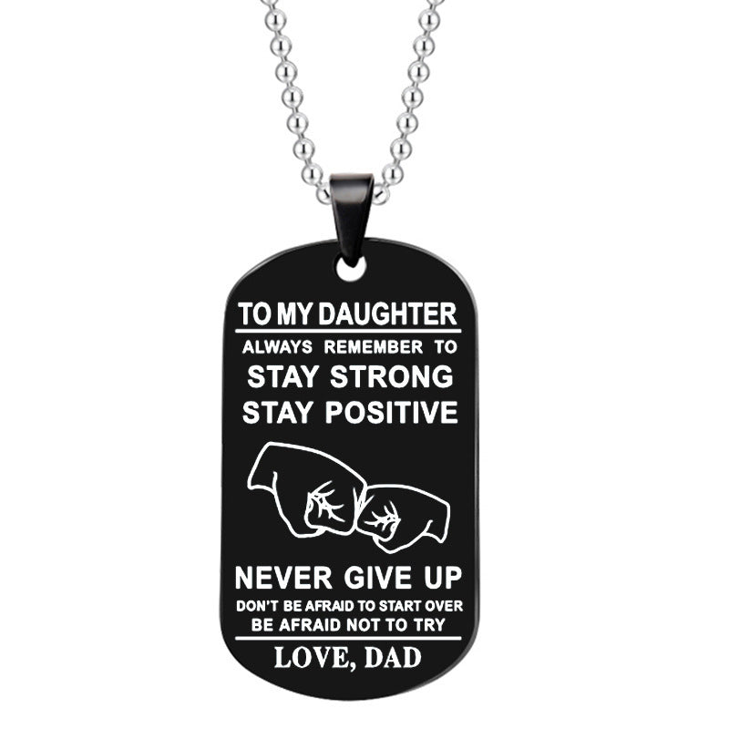 Hjemix | Engelsk alfabet rustfritt stål halskjede