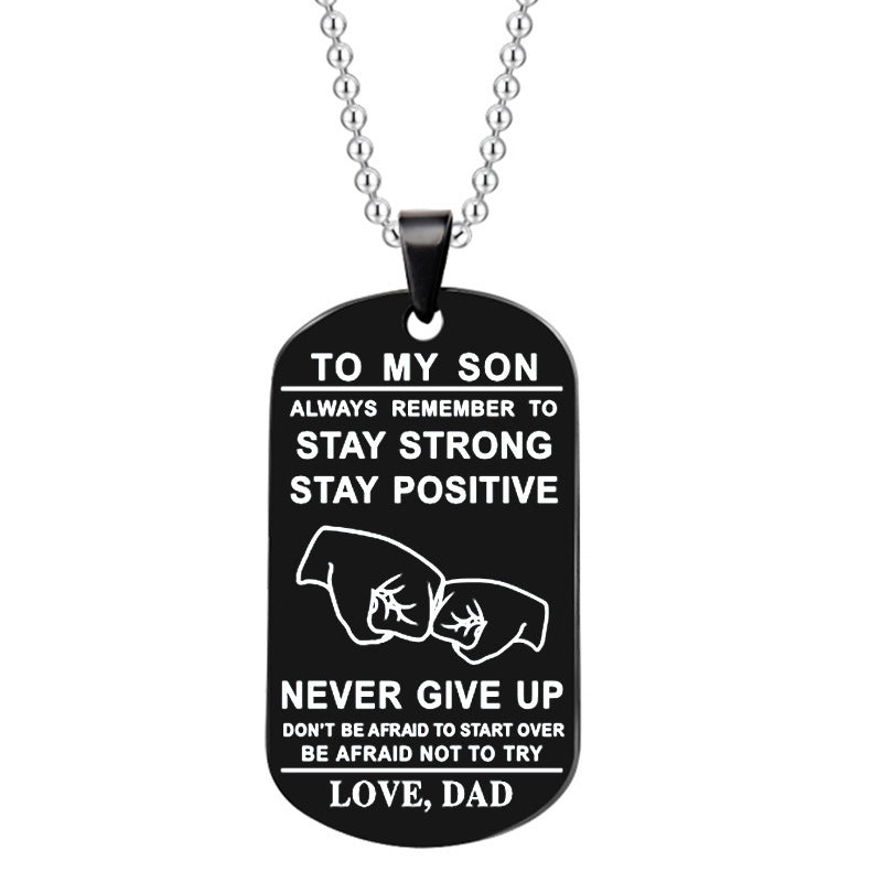 Hjemix | Engelsk alfabet rustfritt stål halskjede