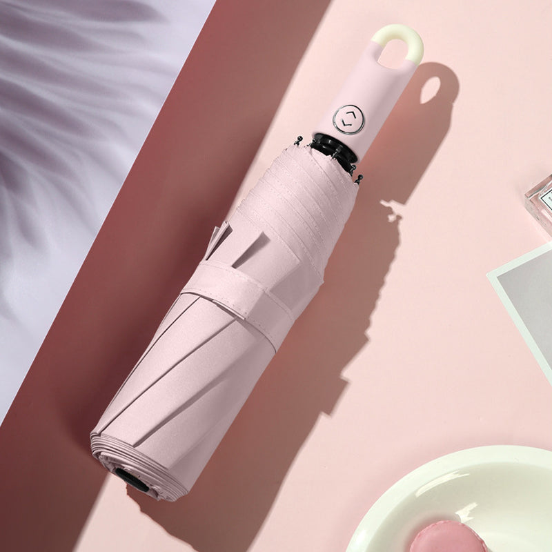 Hjemix | Triple selvåpnende og sammenleggbar paraply med spenne