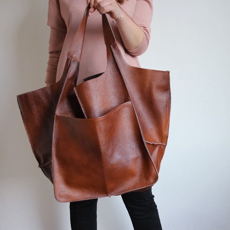 Hjemix | Oversized skinn helgevotter til kvinner