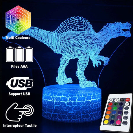 Hjemix | 3D Lampe Dinosaur Spinosaurus Fryktelig