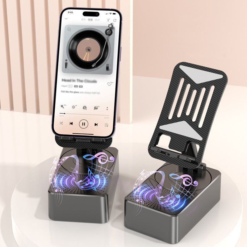 Hjemix | 3 i 1 - trådløs Bluetooth-høyttaler, ladestasjon, telefonstativ