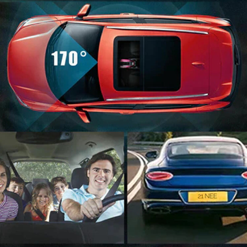 Hjemix | 🚗📹Bilkamera med 170° vidvinkel og 1080p dobbeltobjektiv