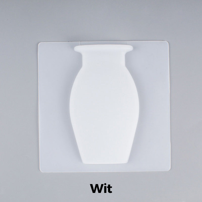 Hjemix | Avtagbar, stansefri vase dekorasjon av silikon for veggmontering