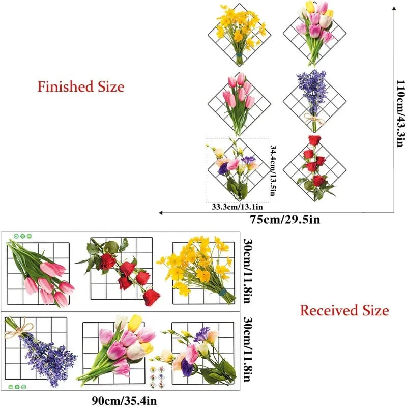 Hjemix | 🌵3D-veggklistremerke med grønn plante