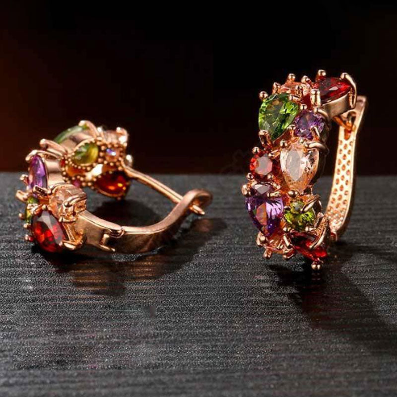 Hjemix | Øredobber, armbånd, halskjeder eller ringer med farget zirkon til damer