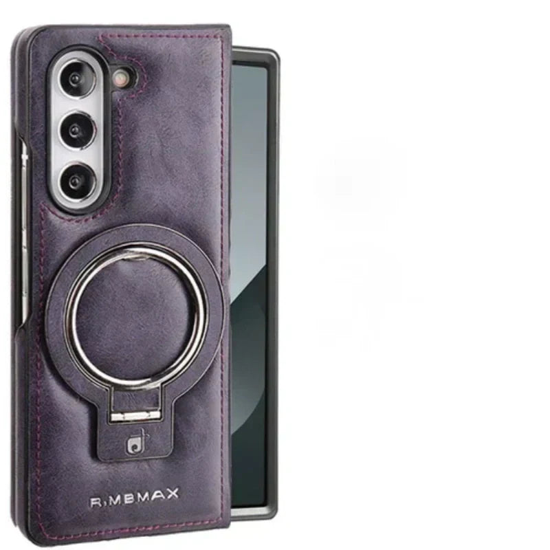 Hjemix | Premium PU lær magnetisk deksel med stativ for Samsung Fold 3/4/5/6