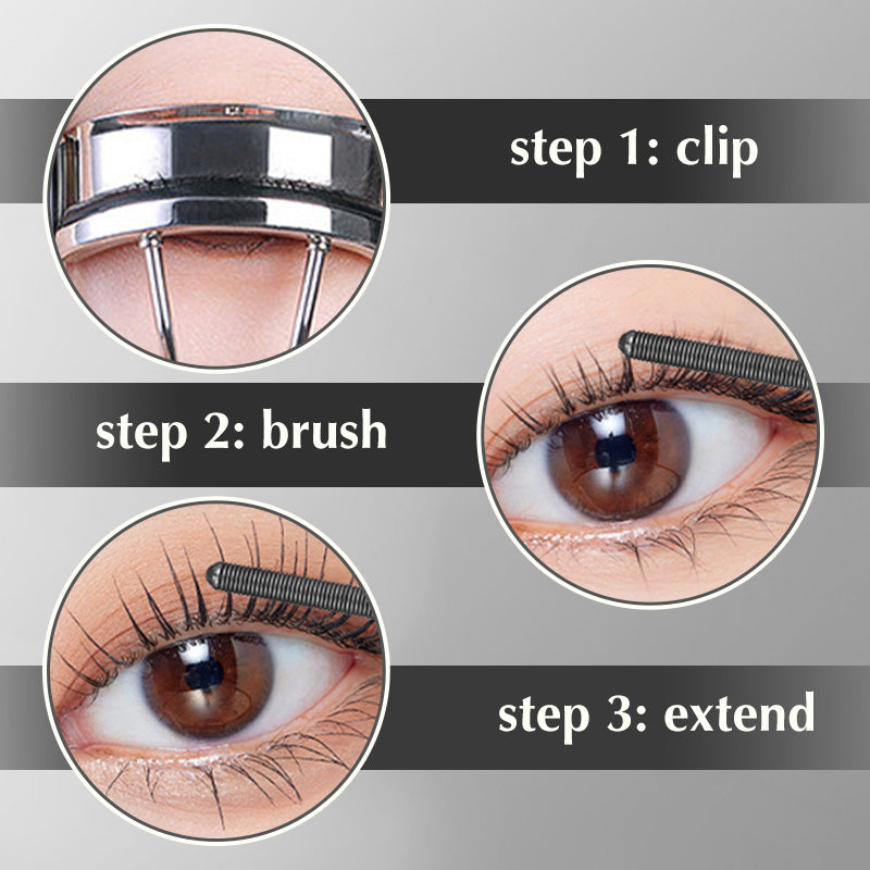 Hjemix | 3D Curling Metall Curlers Mascara - Vanntett & Langvarig