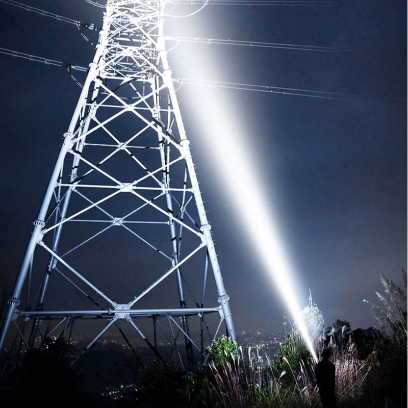 Hjemix | Super Bright Dobbelthode Spotlight bærbar lommelykt