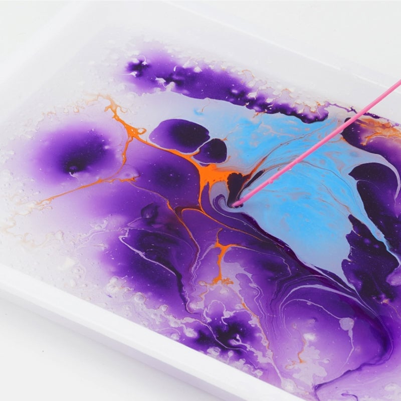 Hjemix | Marmorering av akvarellmaling for kunst