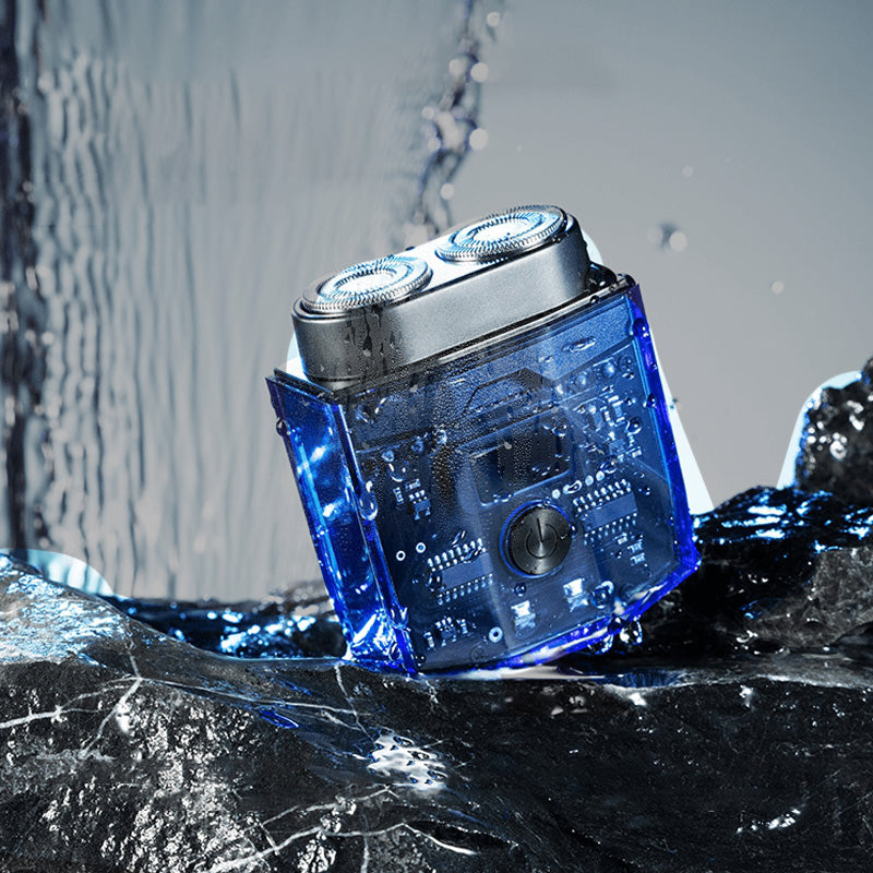 Hjemix | Gjennomsiktig Mini Elektrisk Barberhøvel med Lavt Støynivå