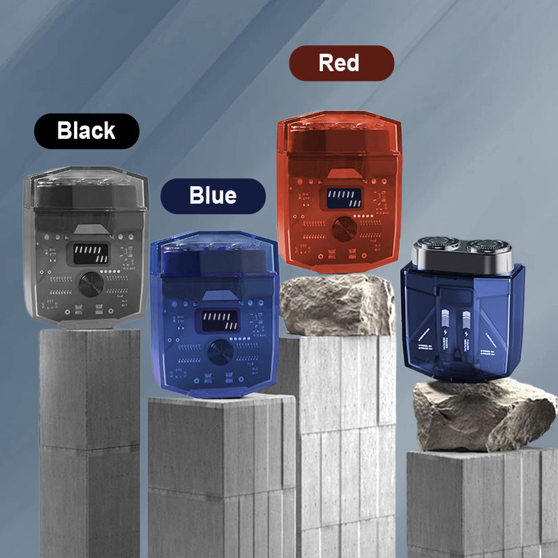 Hjemix | Gjennomsiktig Mini Elektrisk Barberhøvel med Lavt Støynivå