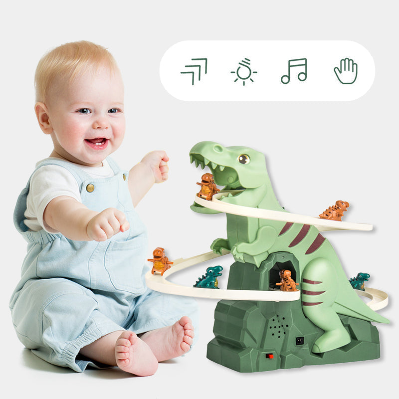 Hjemix | Elektrisk leketøyssett med dinosaurjakt og racerbane