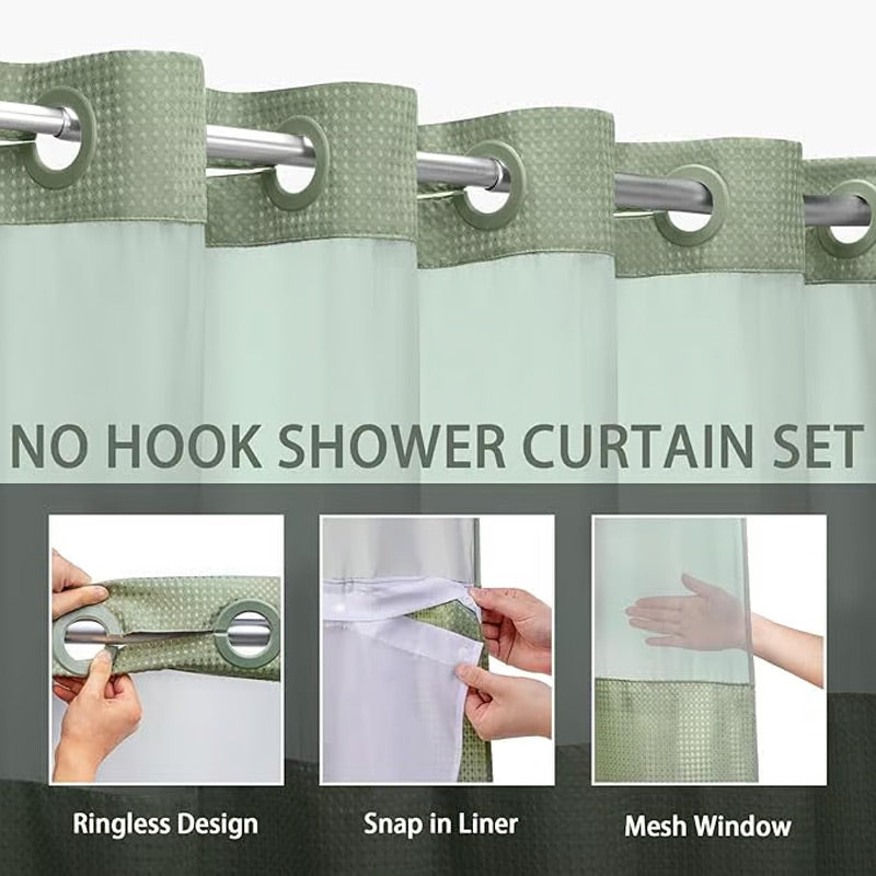 Hjemix | Duschgardin med vaffelmønster