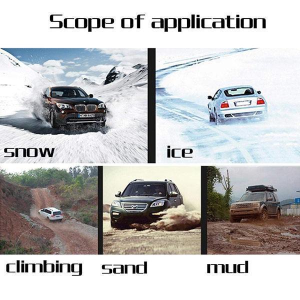 Hjemix | Vinterkjeder for alle terreng - Universell passform for biler, SUV-er og lastebiler