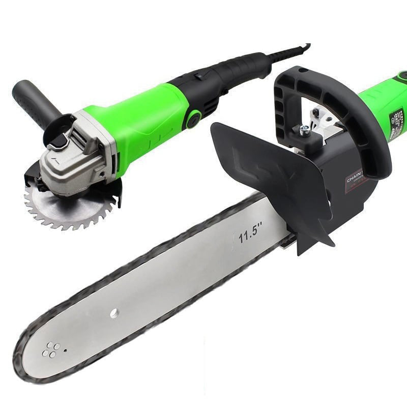 Hjemix | Vinkelsliper ombygd til elektrisk motorsag