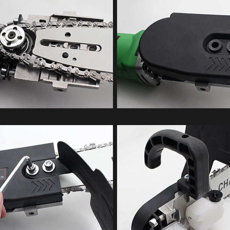 Hjemix | Vinkelsliper ombygd til elektrisk motorsag