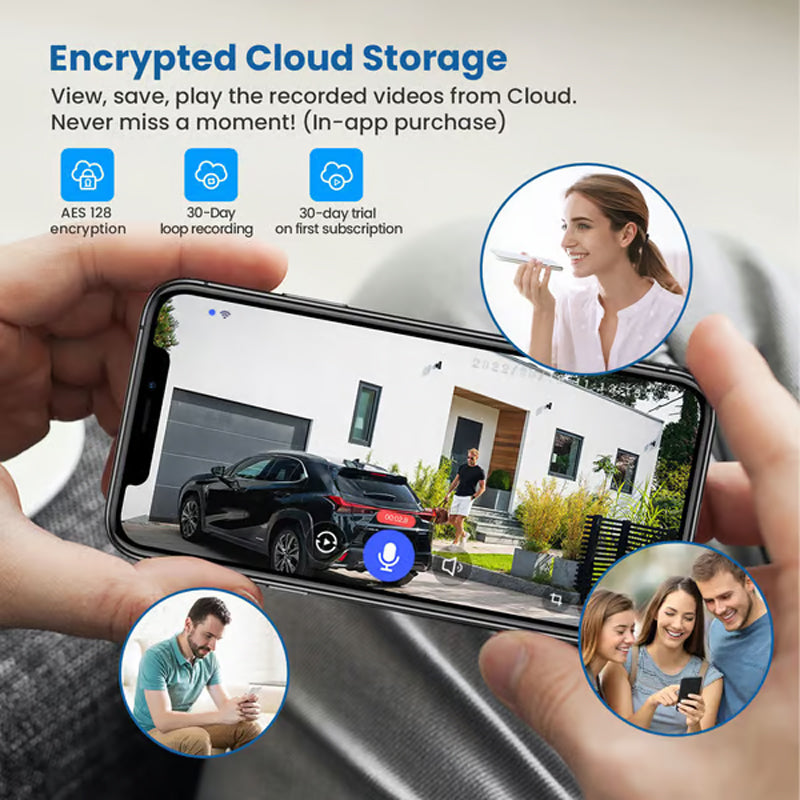 Hjemix | Solcelledrevet overvåkningskamera - trådløst WiFi IP-kamera