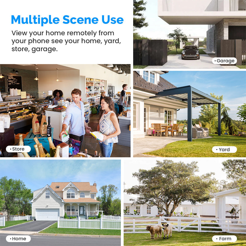 Hjemix | Solcelledrevet overvåkningskamera - trådløst WiFi IP-kamera