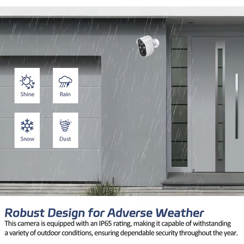 Hjemix | Solcelledrevet overvåkningskamera - trådløst WiFi IP-kamera