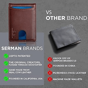 Hjemix | 🔥Pop Up aluminiumsveske Pengeklips Slim Leather Slots Kredittkortholdere RFID Blocking Bifold Minimalist Wallet