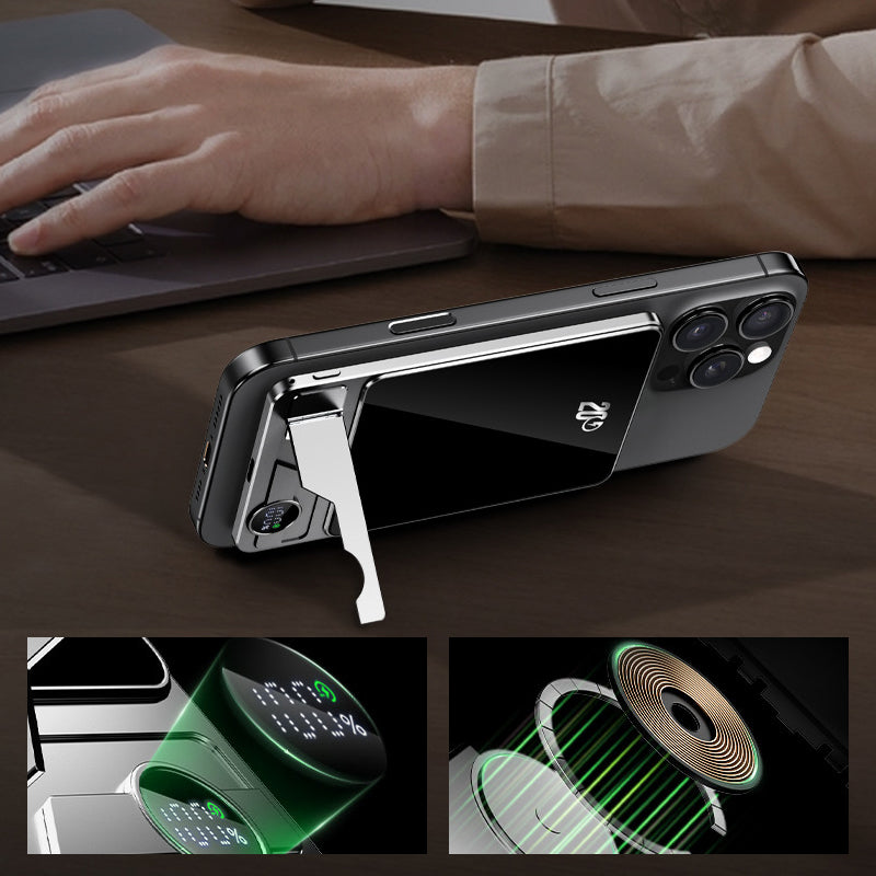 Hjemix | 💯 Magnetisk strømbank med to moduser og stativ