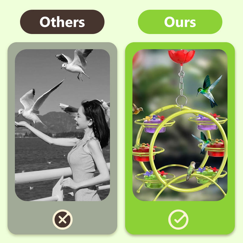 Hjemix | Utendørs Unik Kolibri Metall Hengefôr Sett