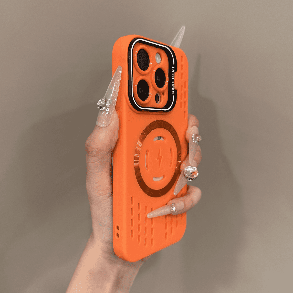 Hjemix | Sikkerhetsbeskyttelse i myk silikon med lynrask magnetisk lading Deksel for iPhone