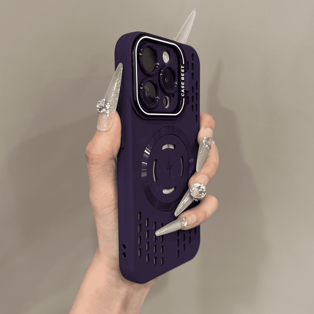 Hjemix | Sikkerhetsbeskyttelse i myk silikon med lynrask magnetisk lading Deksel for iPhone